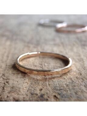 Hammered 14K Gold Filled  Stacking Ring